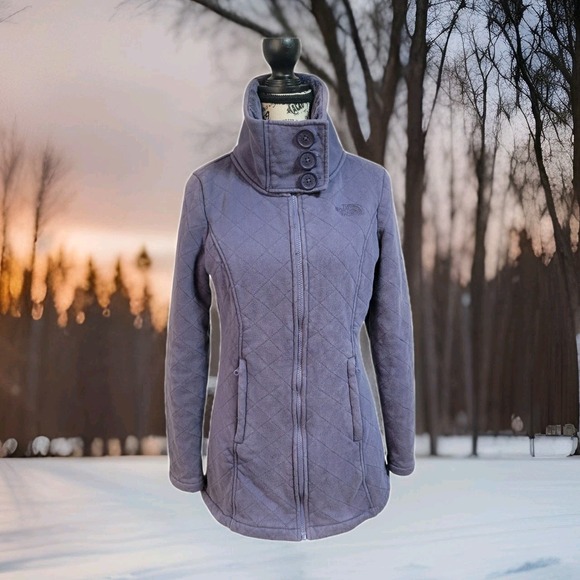 The North Face Jackets & Blazers - The North Face Reditum Quilted Fleece Jacket‎ Purple Funnel Neck Parka Women's S